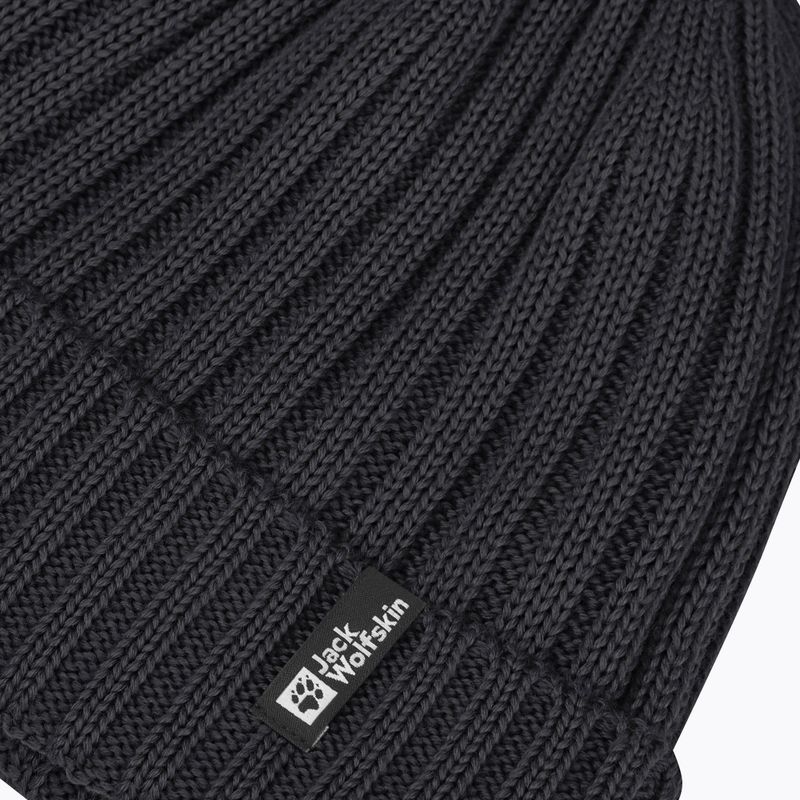 Шапка зимова Jack Wolfskin Rib Knit black 4