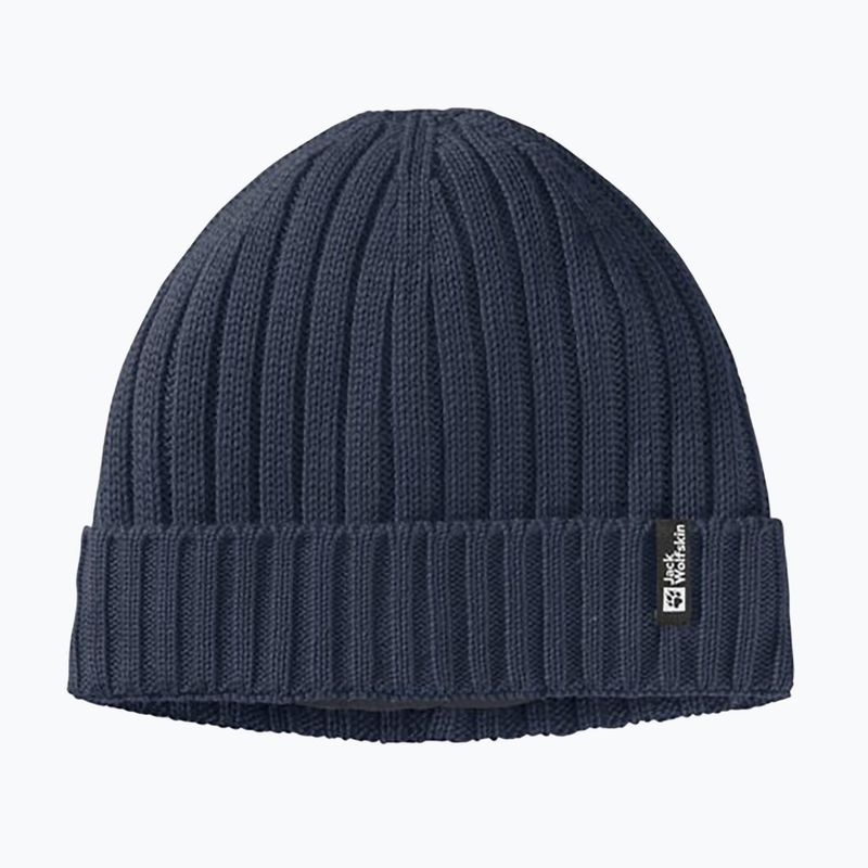 Шапка зимова Jack Wolfskin Rib Knit night blue