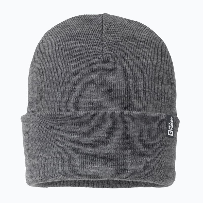 Шапка зимова Jack Wolfskin Rib grey heather