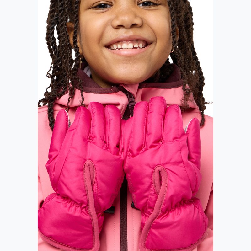 Рукавиці трекінгові дитячі Jack Wolfskin Easy Entry dark fuchsia 2