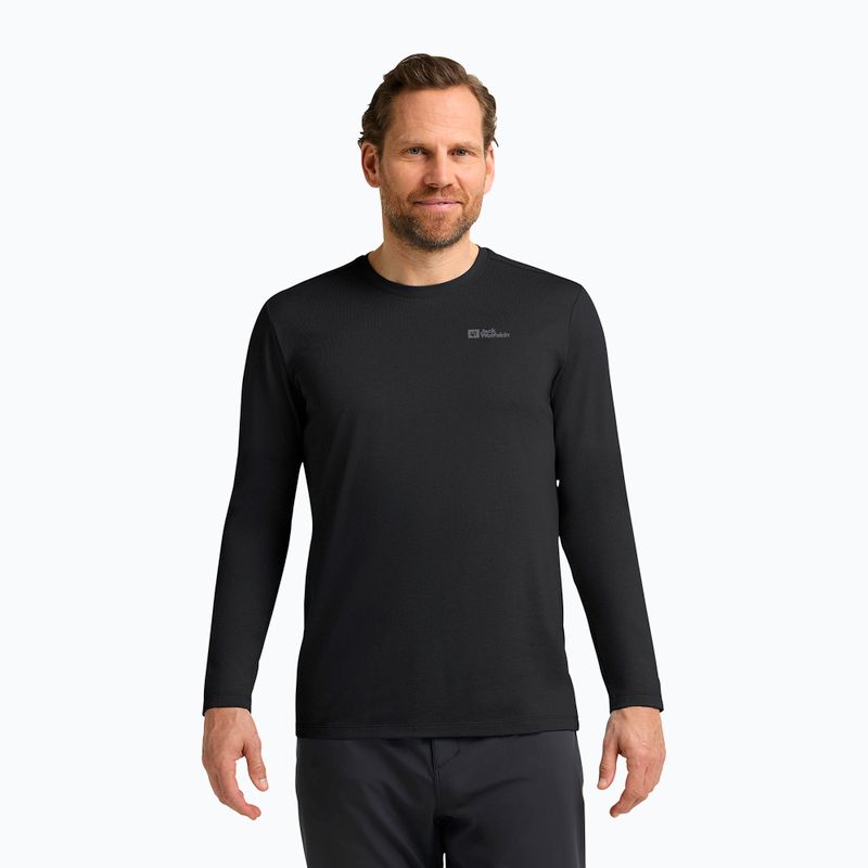 Лонгслів термічний чоловічий Jack Wolfskin Sky Thermal black