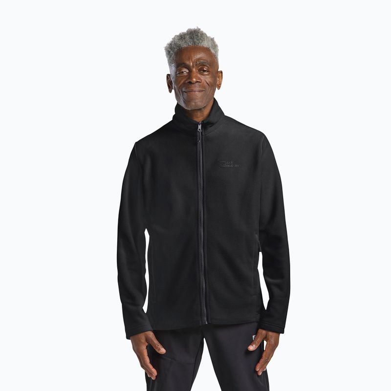 Кофта флісова чоловіча Jack Wolfskin Winterstein Fz black