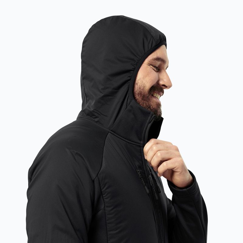 Чоловіча гібридна куртка Jack Wolfskin Alpgrat Pro Ins Fz чорна 4