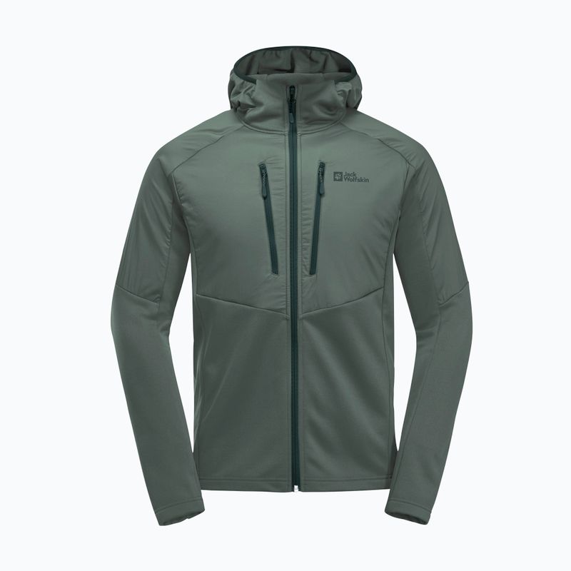 Чоловічий пуховик Jack Wolfskin Alpgrat Pro Ins Fz hedge green 8