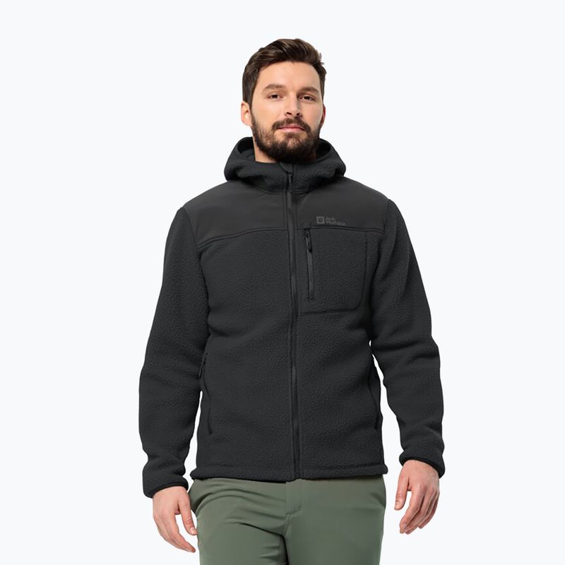 Кофта флісова чоловіча Jack Wolfskin Kammweg Pile Fz phantom