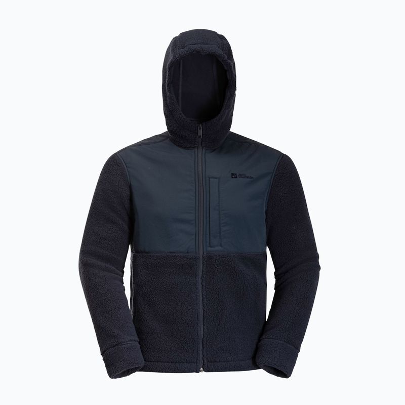 Кофта флісова чоловіча Jack Wolfskin Felslicht Hooded night blue 8
