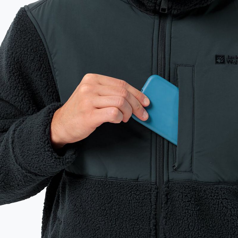 Кофта флісова чоловіча Jack Wolfskin Felslicht Hooded night blue 5