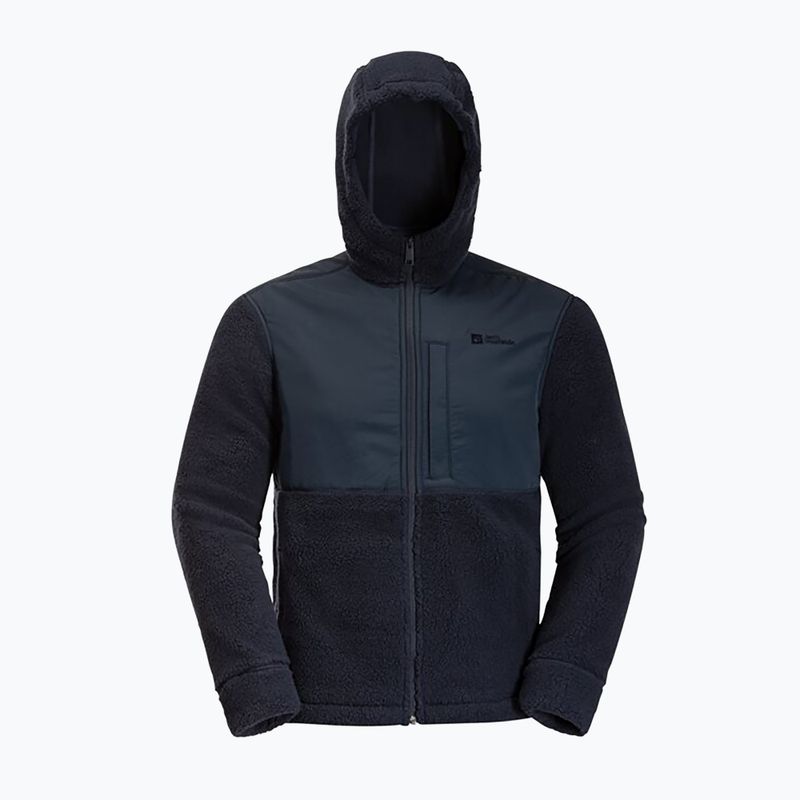 Кофта флісова чоловіча Jack Wolfskin Felslicht Hooded night blue 8
