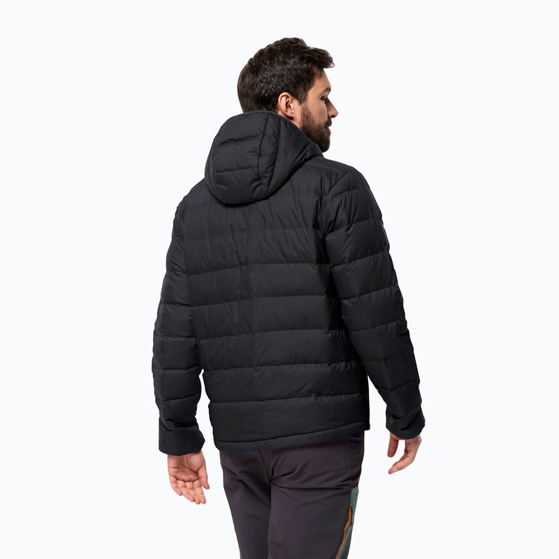 Чоловіча куртка Jack Wolfskin Ather Down Hoody з капюшоном чорна 2