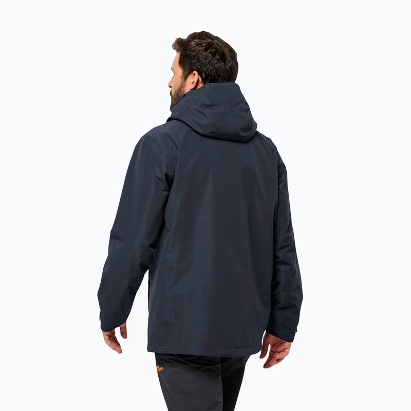Куртка протидощова чоловіча Jack Wolfskin Fernblick 2L night blue 2
