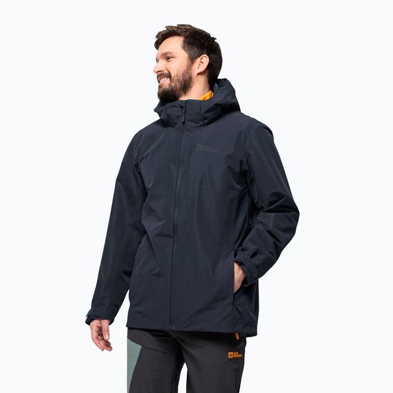 Куртка протидощова чоловіча Jack Wolfskin Fernblick 2L night blue