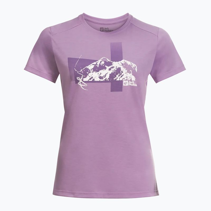 Футболка трекінгова жіноча Jack Wolfskin Vonnan S/S Graphic velvet 4
