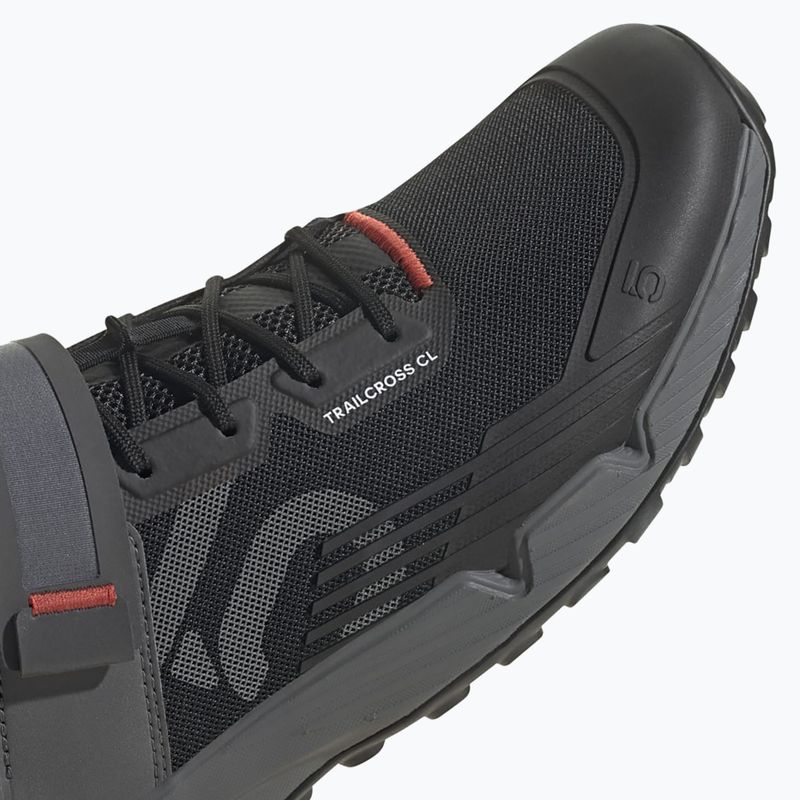 Кросівки велосипедні МТВ чоловічі adidas FIVE TEN Trailcross Clip In core black/grey three/red 11