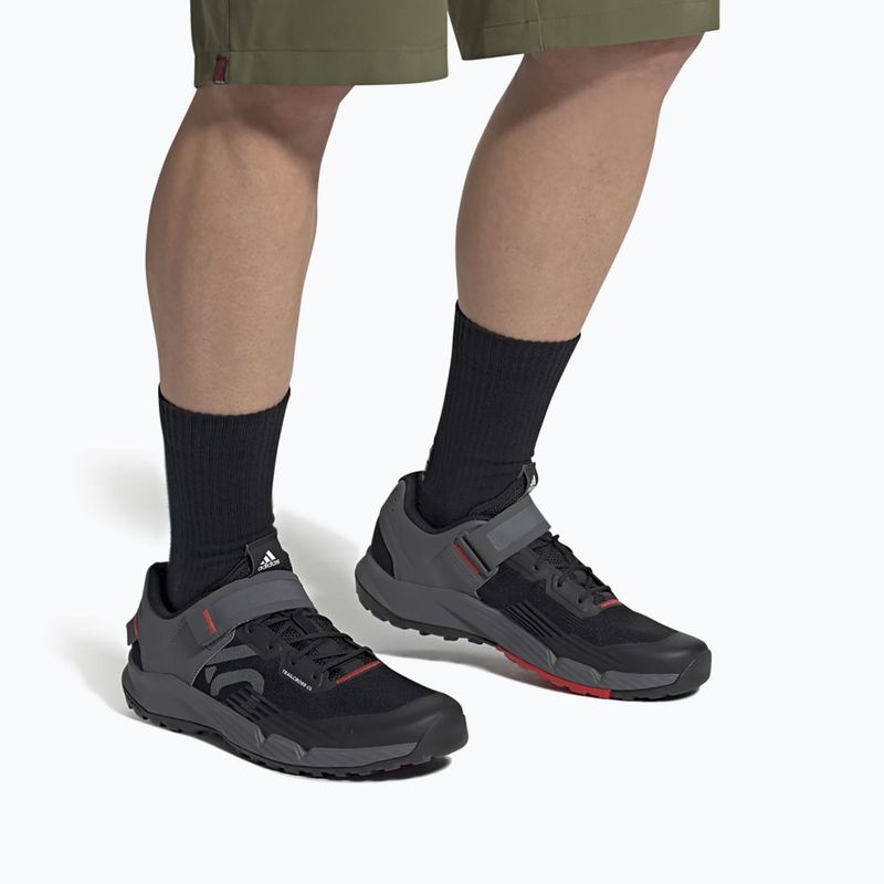 Кросівки велосипедні МТВ чоловічі adidas FIVE TEN Trailcross Clip In core black/grey three/red 3