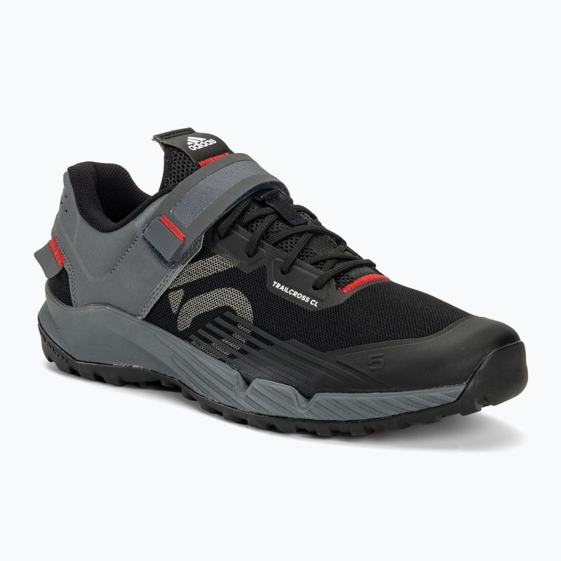 Кросівки велосипедні МТВ чоловічі adidas FIVE TEN Trailcross Clip In core black/grey three/red
