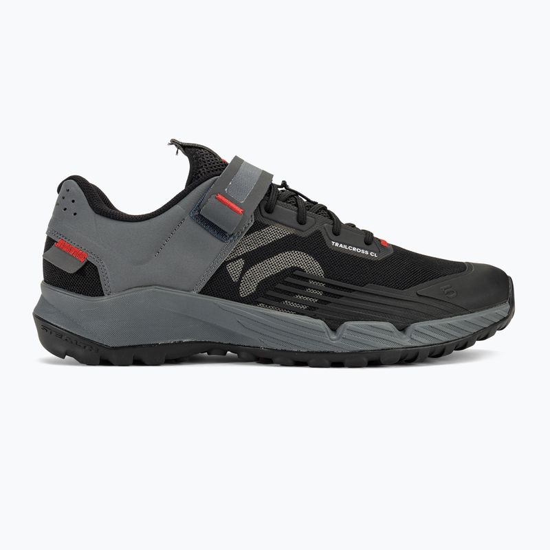 Кросівки велосипедні МТВ чоловічі adidas FIVE TEN Trailcross Clip In core black/grey three/red 2