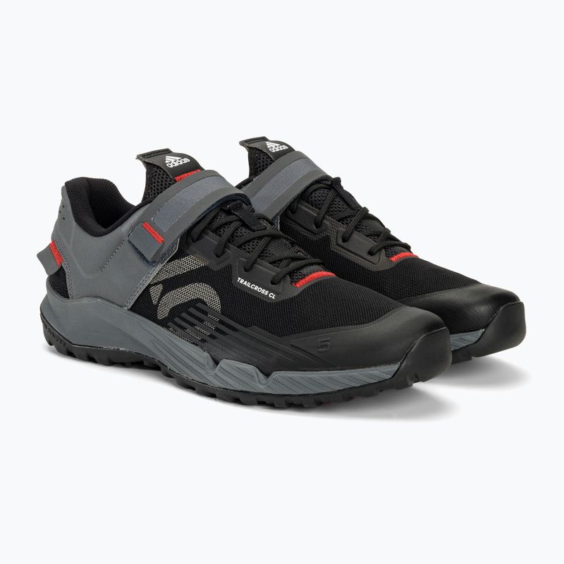 Кросівки велосипедні МТВ чоловічі adidas FIVE TEN Trailcross Clip In core black/grey three/red 6