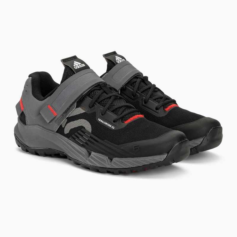 Кросівки велосипедні МТВ жіночі adidas FIVE TEN Trailcross Clip In core black/grey three/red 6
