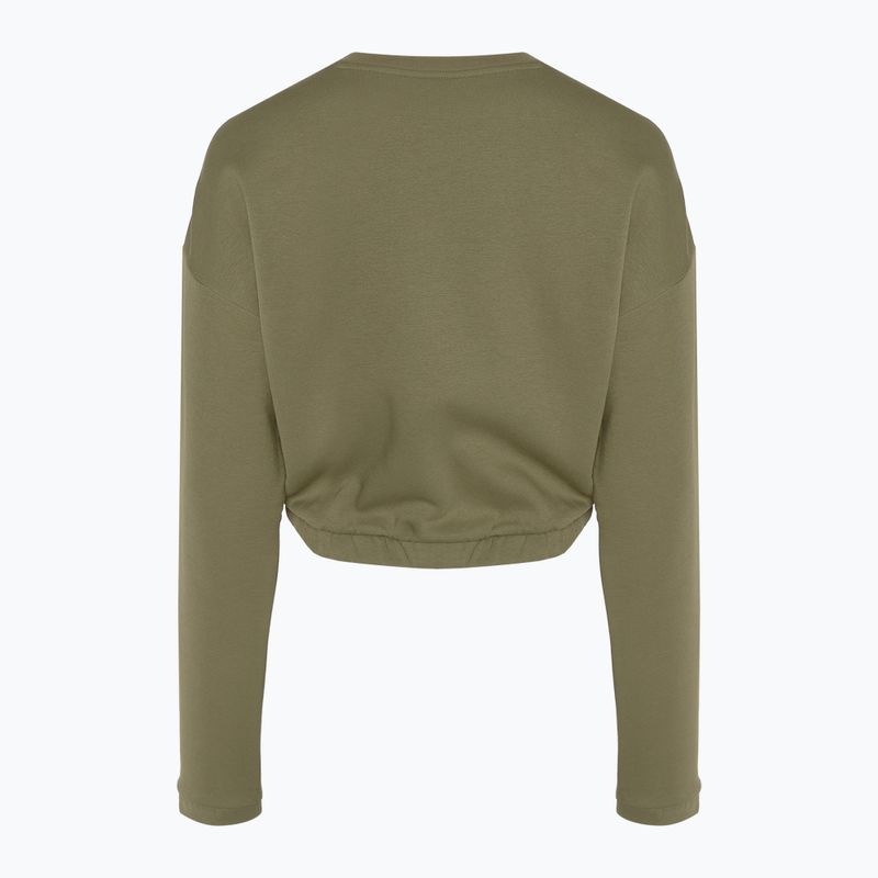 Кофта жіноча adidas Hyperglam Crop Crew focus olive 2