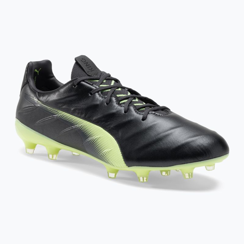 Футбольні бутси чоловічі PUMA King Platinum 21 FG/AG чорно-зелені 106478 05