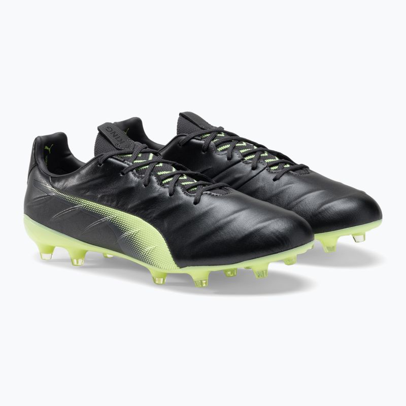 Футбольні бутси чоловічі PUMA King Platinum 21 FG/AG чорно-зелені 106478 05 4