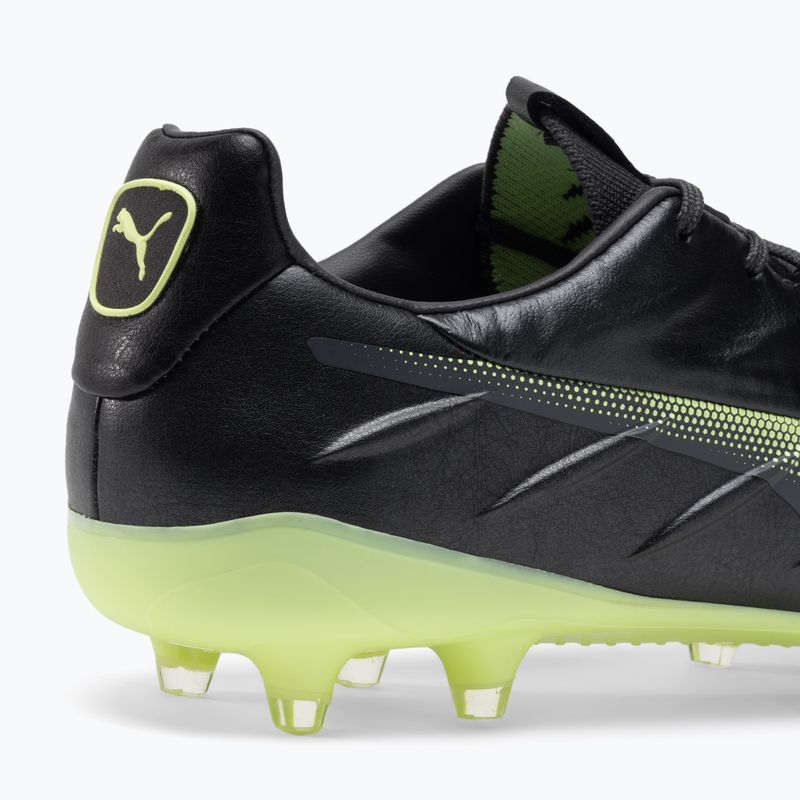 Футбольні бутси чоловічі PUMA King Platinum 21 FG/AG чорно-зелені 106478 05 8