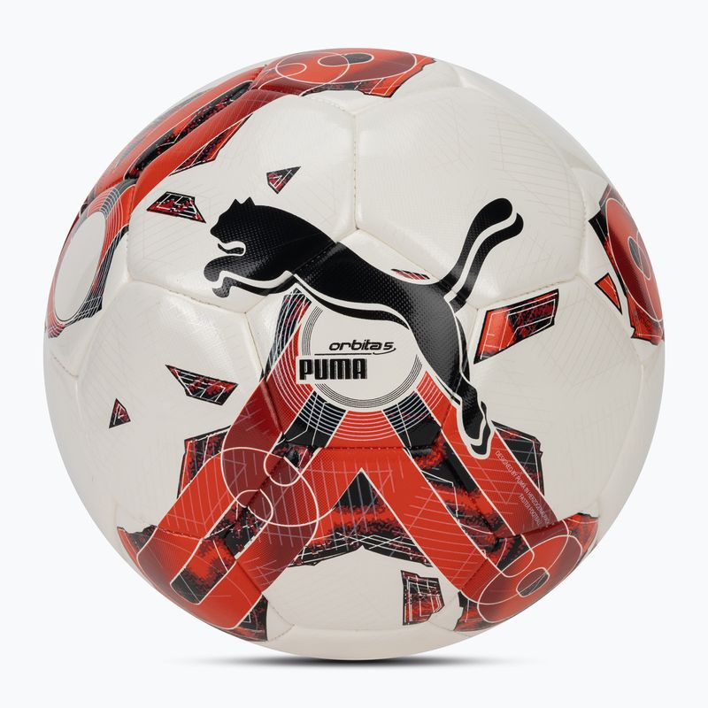 PUMA Orbita 5 HYB футбольна пума біла/червона, розмір 4