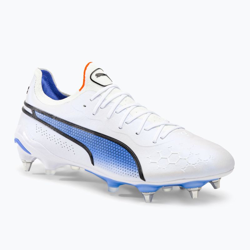 Футбольні бутси чоловічі PUMA King Ultimate MxSG puma white/puma black/blue glimmer/ultra orange