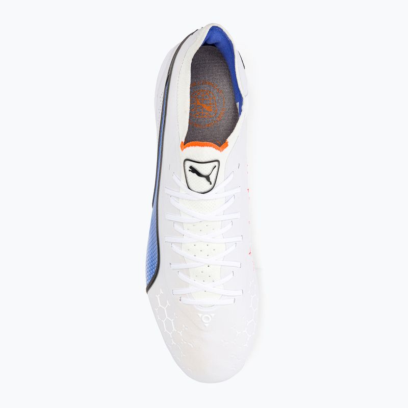 Футбольні бутси чоловічі PUMA King Ultimate MxSG puma white/puma black/blue glimmer/ultra orange 6