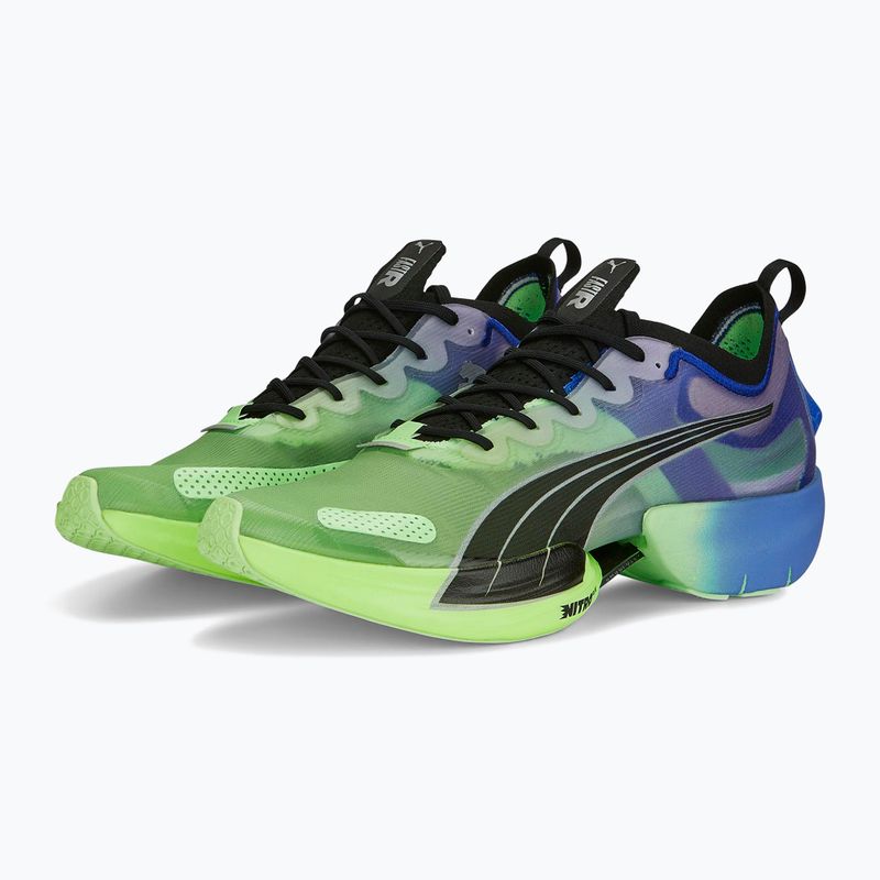 Кросівки для бігу чоловічі PUMA Fast-R NITRO Elite Carbon royal sapphire/fizzy lime 11