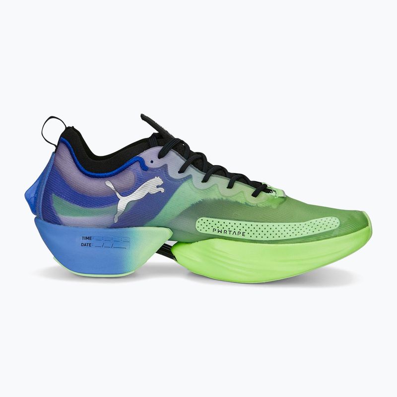 Кросівки для бігу чоловічі PUMA Fast-R NITRO Elite Carbon royal sapphire/fizzy lime 12