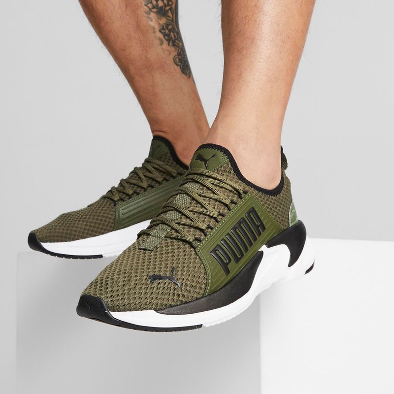 Кросівки тренувальні чоловічі PUMA Softride Premier Slip On Tiger Camo зелені 378028 03 2