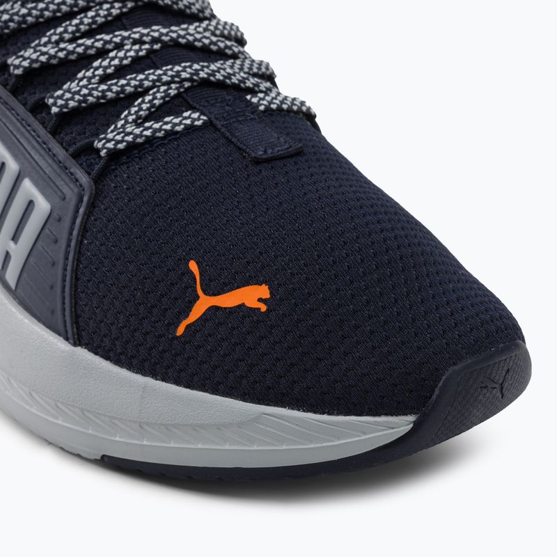 Чоловічі кросівки PUMA Softride Premier Slip-On темно-сині/платинові сірі/ультрапомаранчеві 8