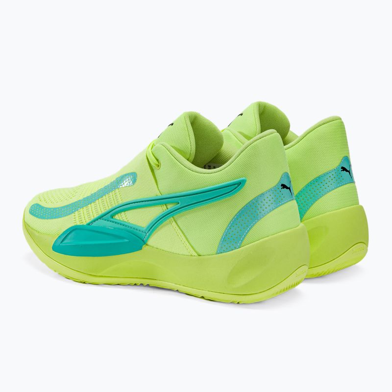 Кросівки для баскетболу чоловічі PUMA Rise Nitro fast yellow/electric peppermint 3