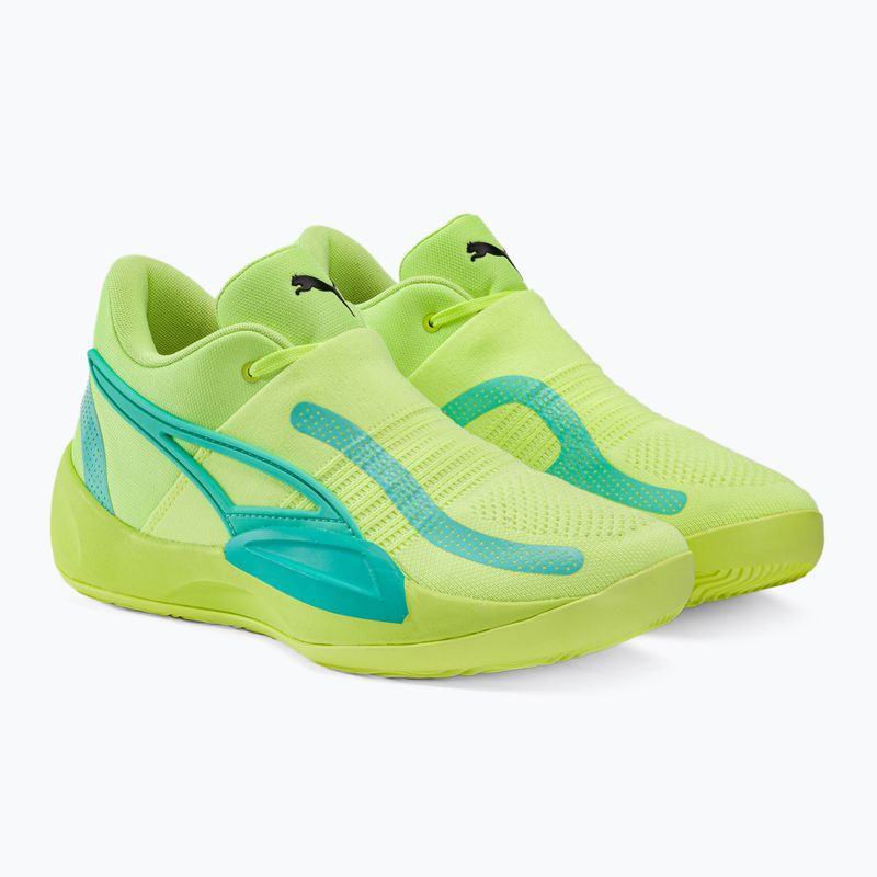 Кросівки для баскетболу чоловічі PUMA Rise Nitro fast yellow/electric peppermint 4