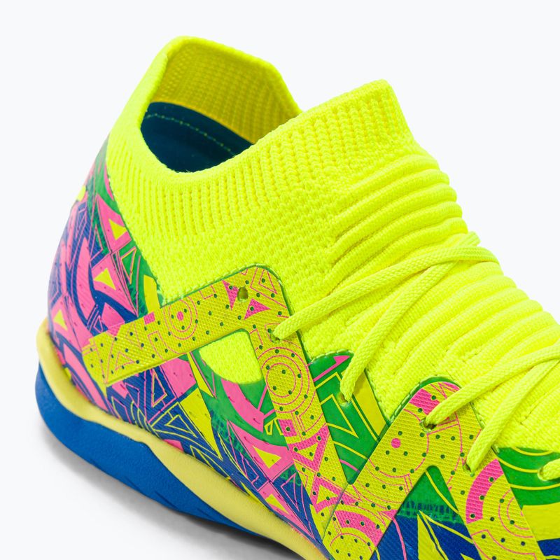 Футбольні бутси дитячі PUMA Future Match Energy It + Mid Jr ultra blue/yellow alert/luminous pink 8
