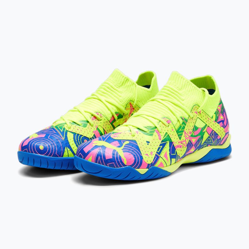 Футбольні бутси дитячі PUMA Future Match Energy It + Mid Jr ultra blue/yellow alert/luminous pink 13