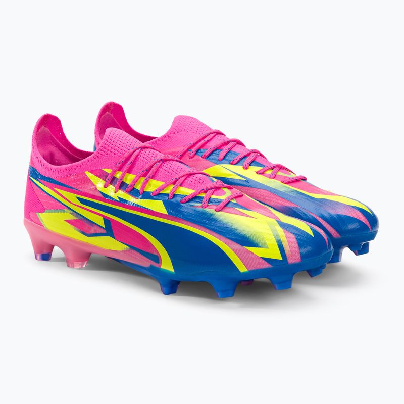 Футбольні бутси чоловічі PUMA Ultra Ultimate Energy Fg/Ag luminous pink/ultra blue/yellow alert 4