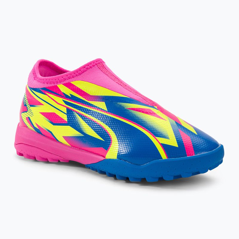 Футбольні бутси чоловічі PUMA Match Ll Energy Tt + Mid Jr luminous pink/ultra blue/yellow alert