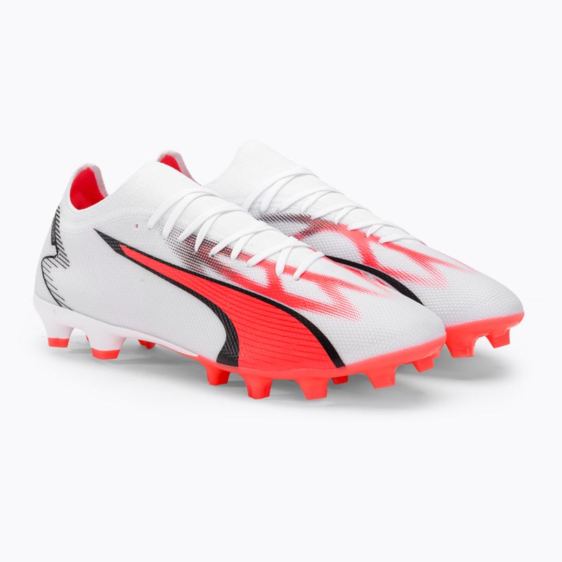 Футбольні бутси чоловічі PUMA Ultra Match Fg/Ag puma white/puma black/fire orchid 4