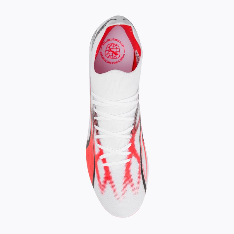 Футбольні бутси чоловічі PUMA Ultra Match Fg/Ag puma white/puma black/fire orchid 6