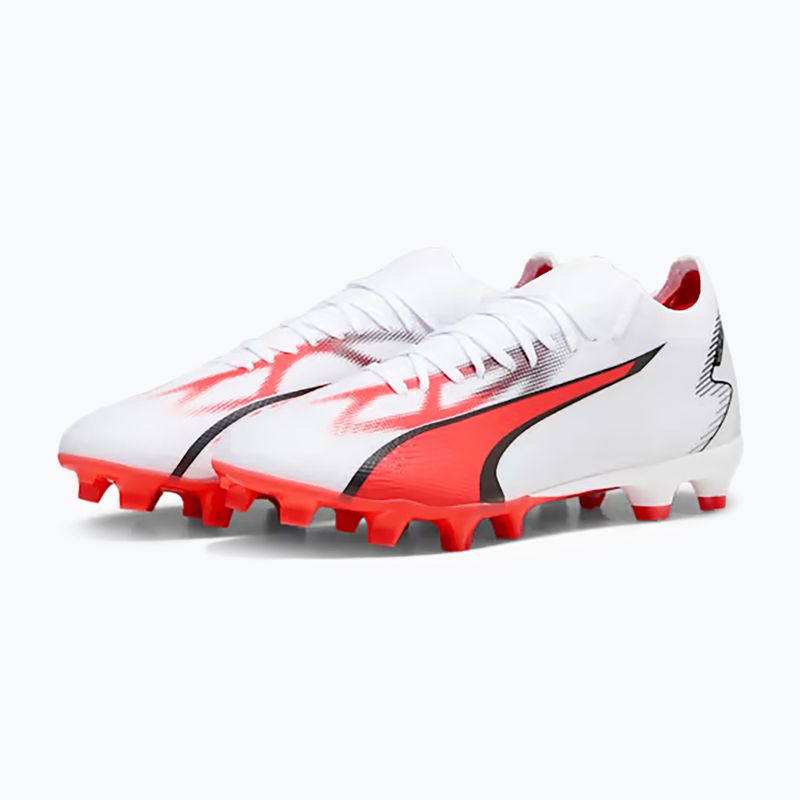 Футбольні бутси чоловічі PUMA Ultra Match Fg/Ag puma white/puma black/fire orchid 13