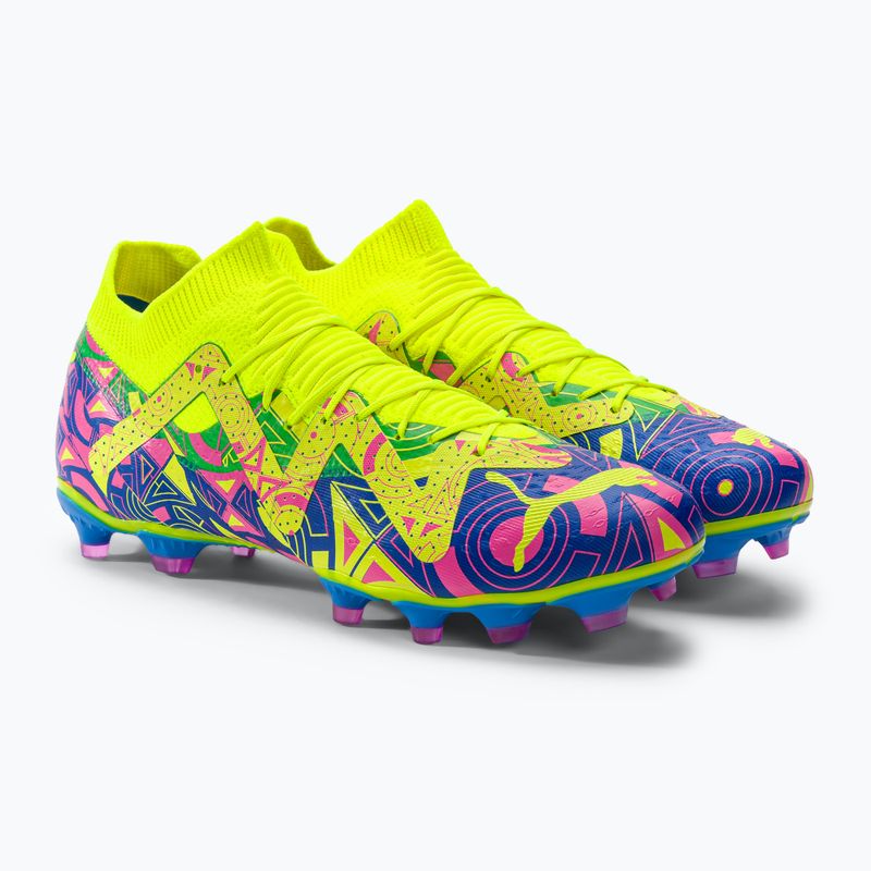 Футбольні бутси чоловічі PUMA Future Match Energy Fg/Ag ultra blue/yellow alert/luminous pink 4