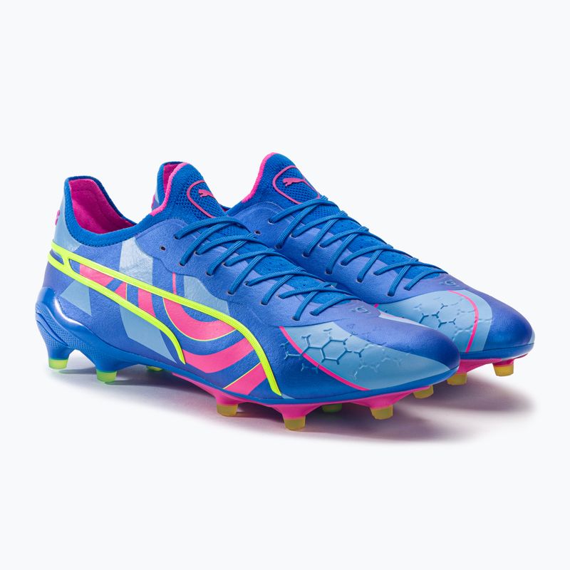 Футбольні бутси чоловічі PUMA King Ultimate Energy Fg/Ag ultra blue/luminous pink/luminous blue 4