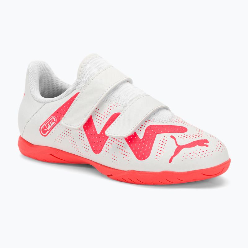 Футбольні бутси дитячі PUMA Future Play It V Jr puma white/fire orchid