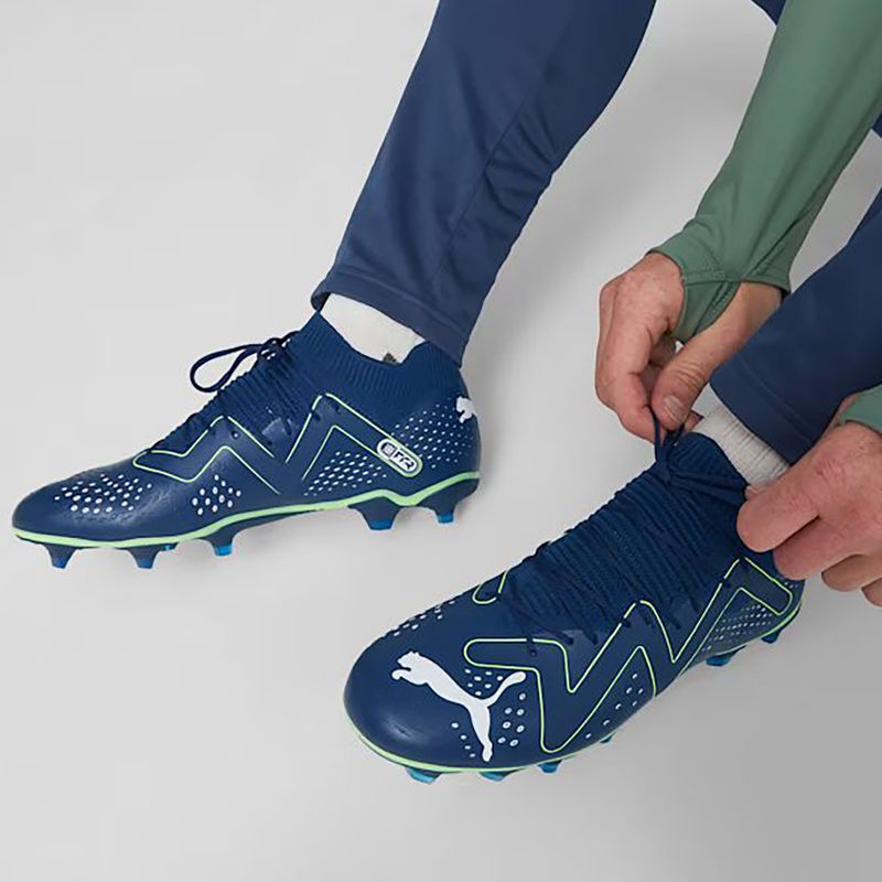 Футбольні бутси чоловічі PUMA Future Match Fg/Ag persian blue/puma white/pro green 2