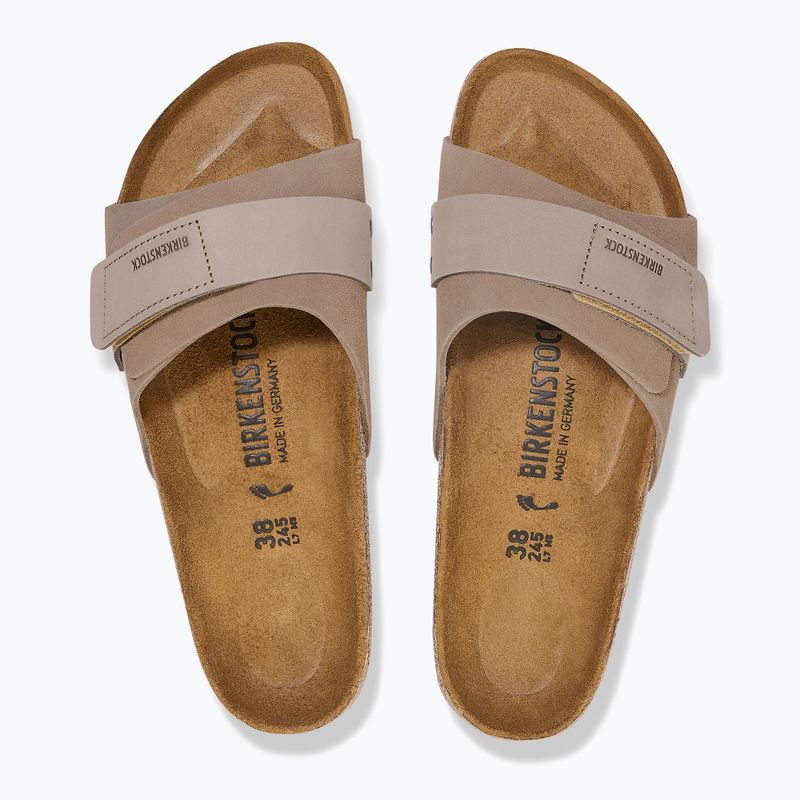 Жіночі шльопанці BIRKENSTOCK Oita W LENB/LEVE вузькі сірі 10