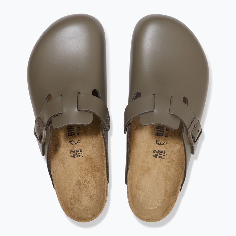 Шльопанці BIRKENSTOCK Boston NL Regular smooth leather concrete gray 3