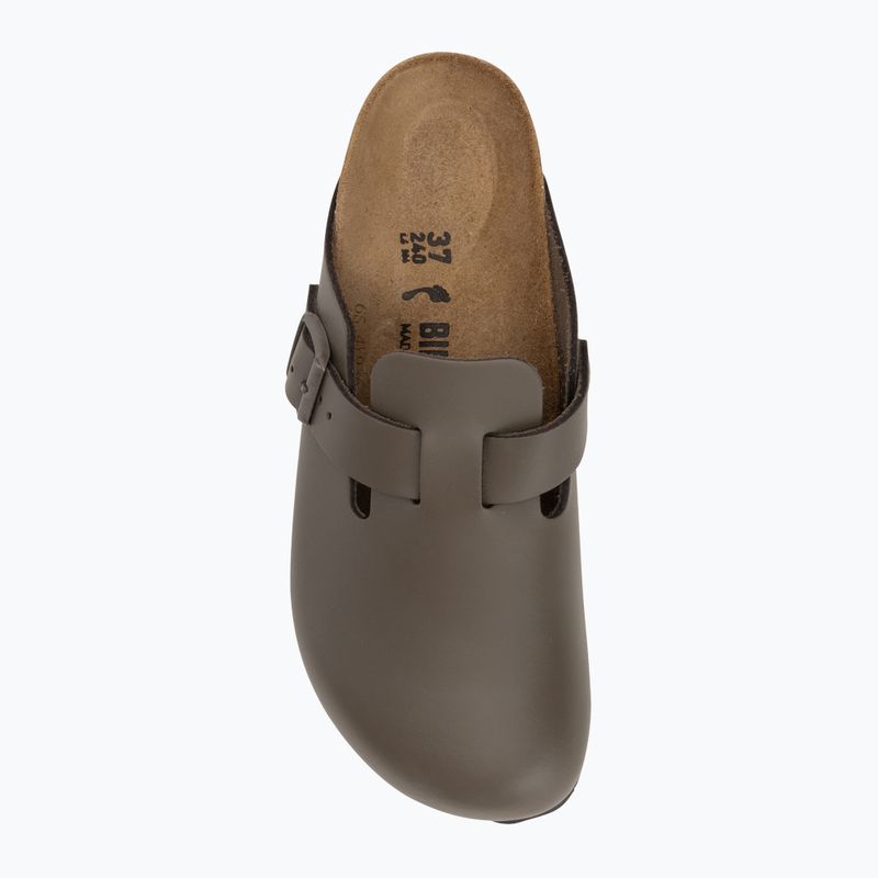 Шльопанці BIRKENSTOCK Boston NL Narrow smooth leather concrete gray 5