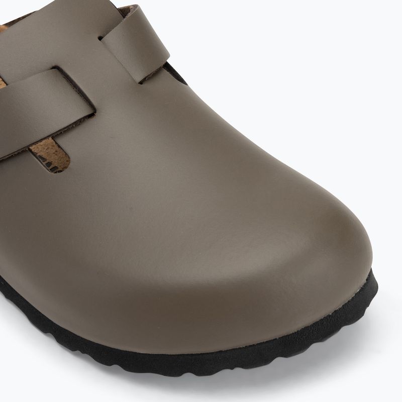 Шльопанці BIRKENSTOCK Boston NL Narrow smooth leather concrete gray 7